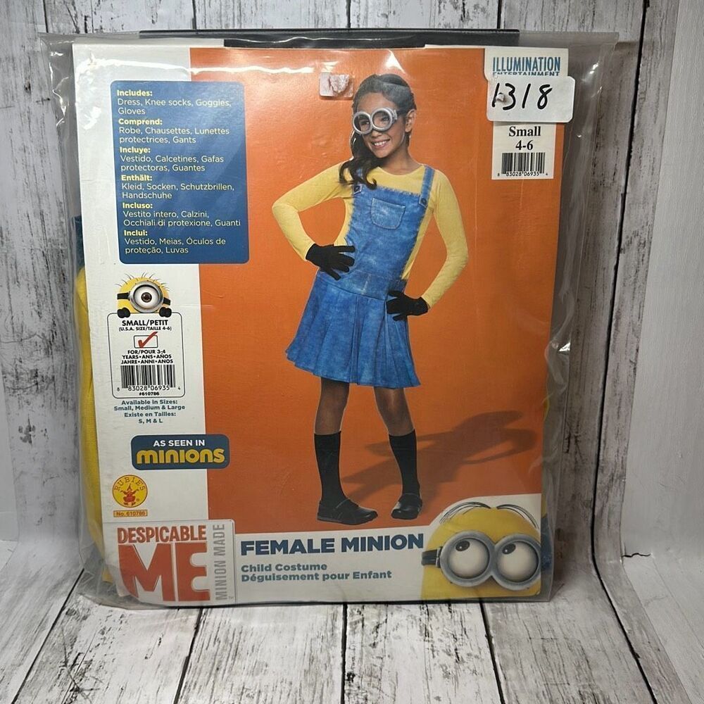 MINION Female Child Costume Rubies Halloween Costume Size S Small Despicable Me‎